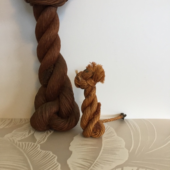 Lion and Cub Rope Sculpture - Picture 2 of 8